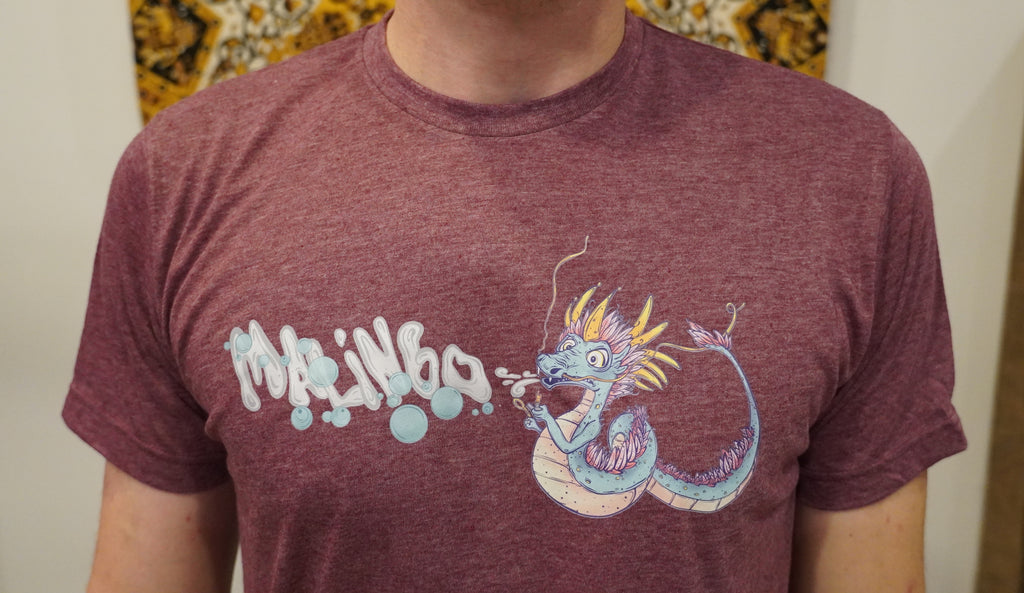 Bubble Dragon Burgundy T-Shirt