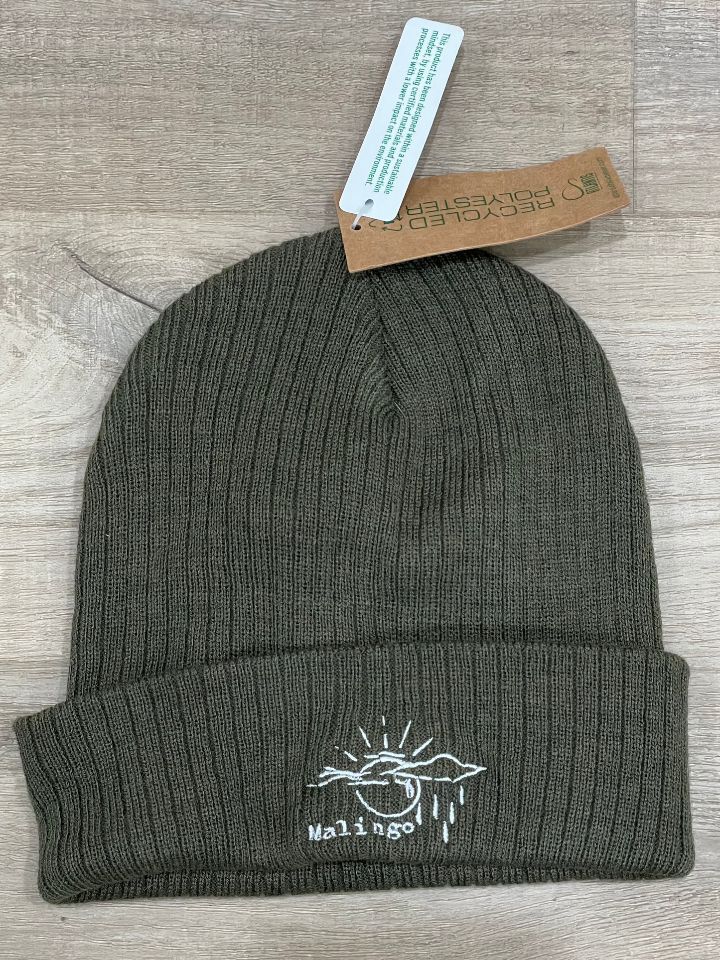 Dark Green Embroidered Beanie -- SOLD OUT