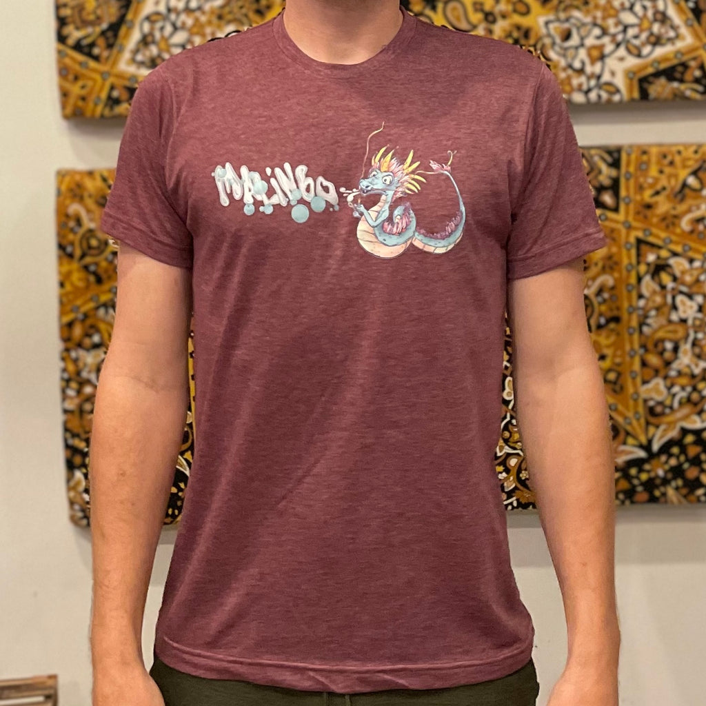 Bubble Dragon Burgundy T-Shirt