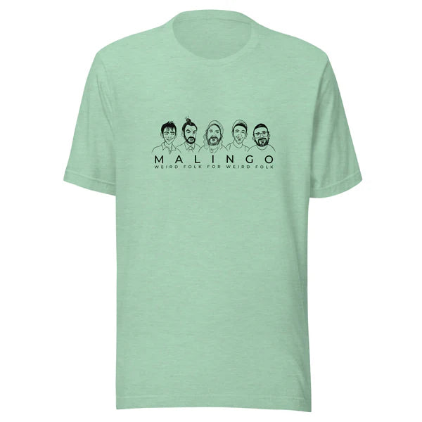 Weird Folk Cartoon T-shirt (Green - Small)